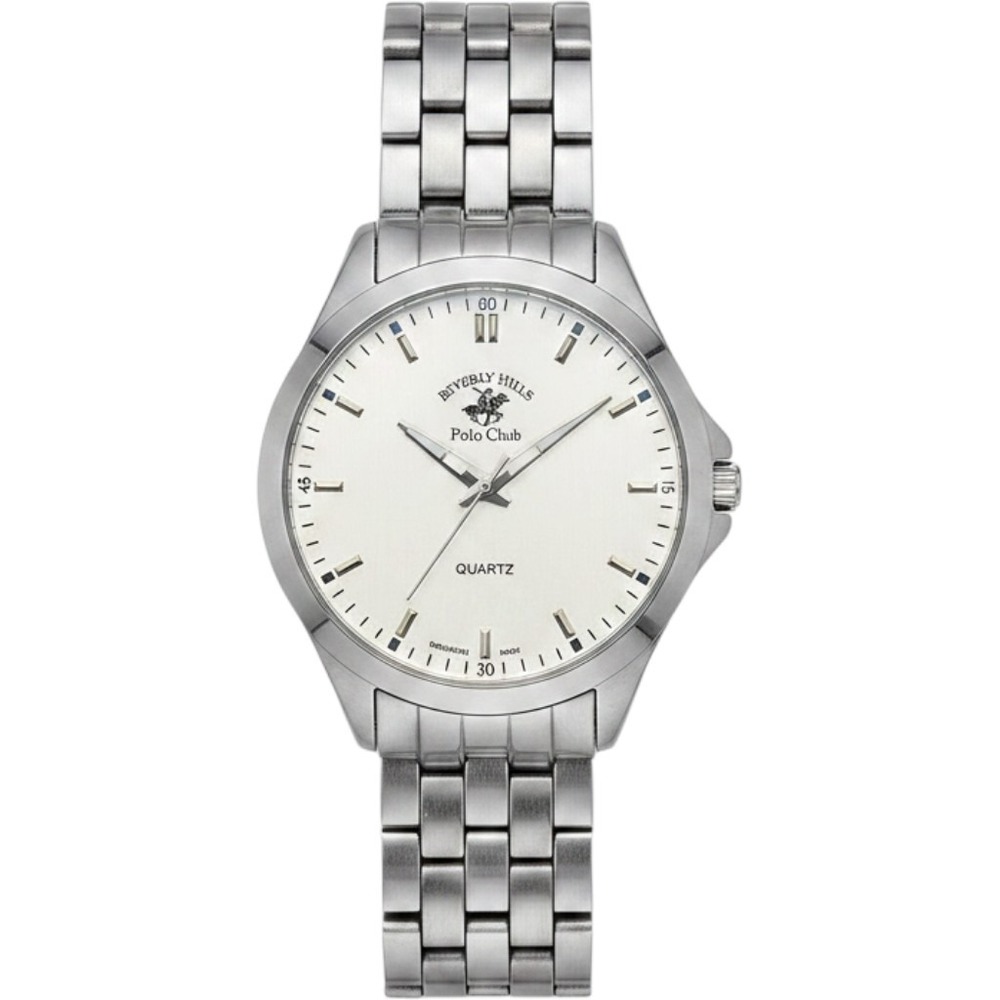 Beverly Hills Polo Club Mens Silver Tone Quartz Watch 53496 101 SR626SW‎
